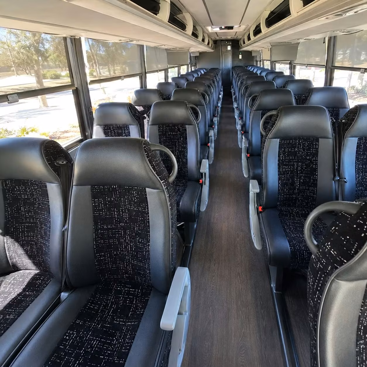 56 passenger charter bus interior